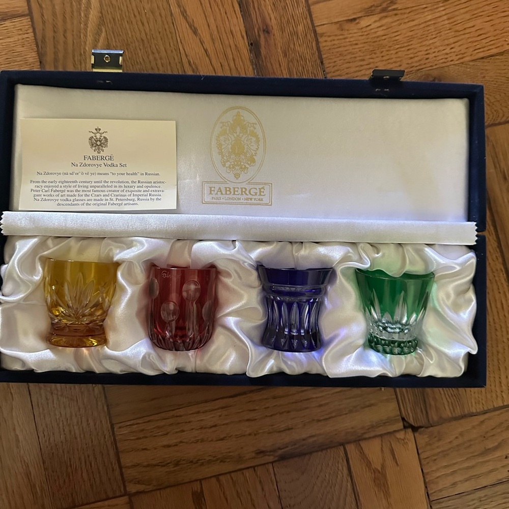 Faberge Na Zdorovye vodka shotglass set